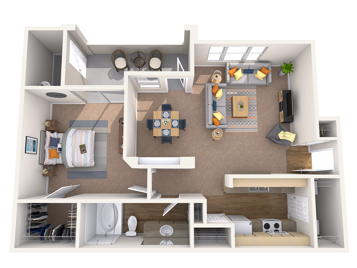 1 bed 1 bathroom D at Montage at Pecos Ranch Apartments, Chandler, AZ, 85286